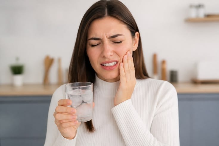 Tooth sensitivity when drinking cold water